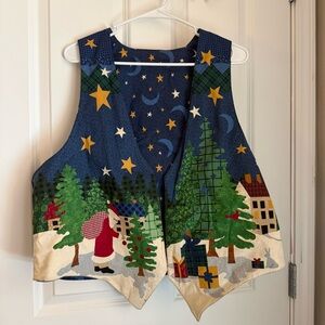 Christmas Santa vest. Homemade. See measurements. Reversible.